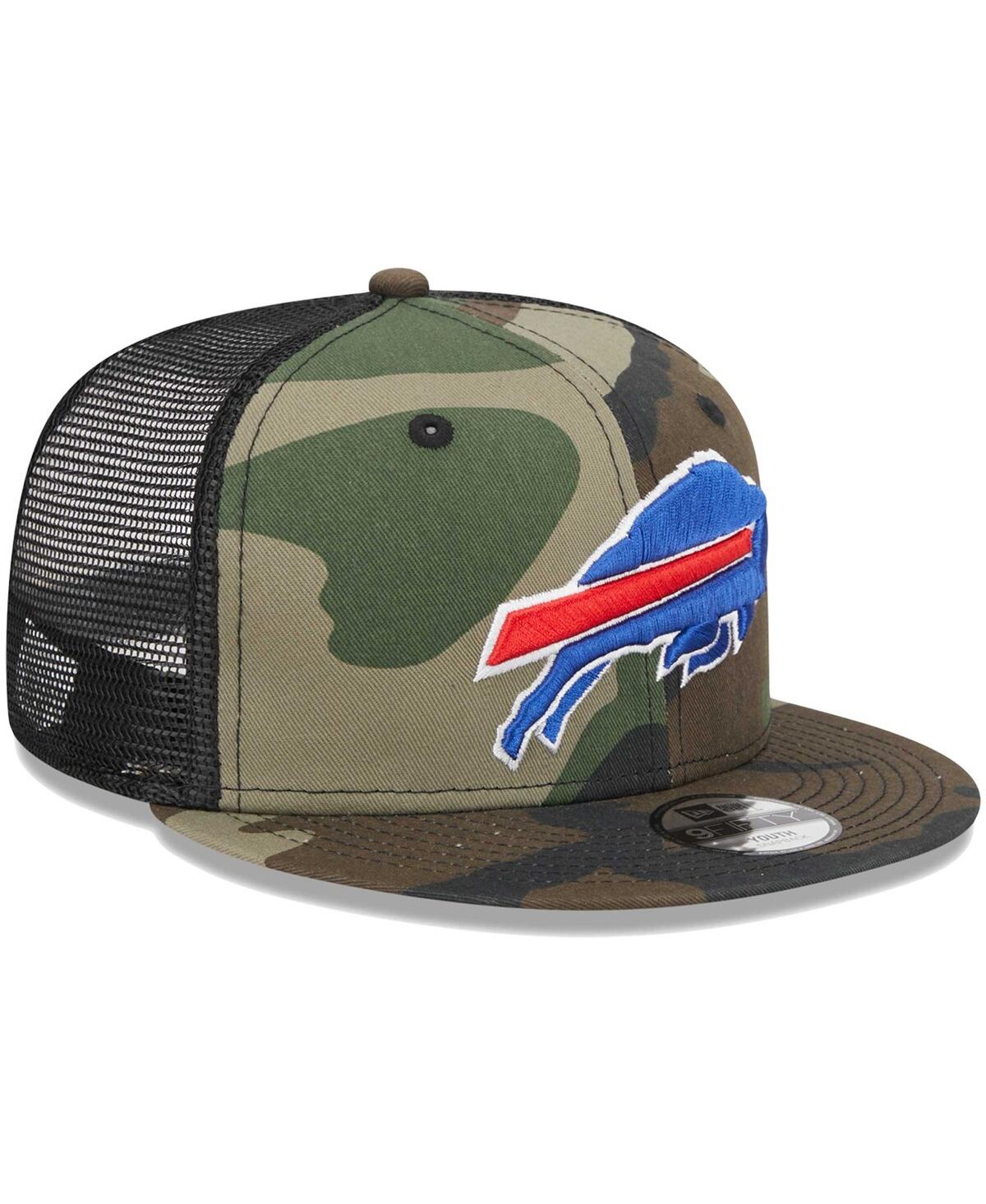 New Era Big Boys And Girls  Camo Buffalo Bills Main Trucker 9fifty Snapback Hat In Camo