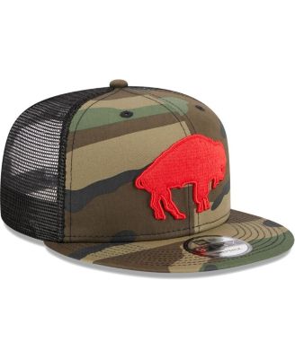 Men's Camo Buffalo Bills Throwback Main Trucker 9FIFTY Snapback Hat
