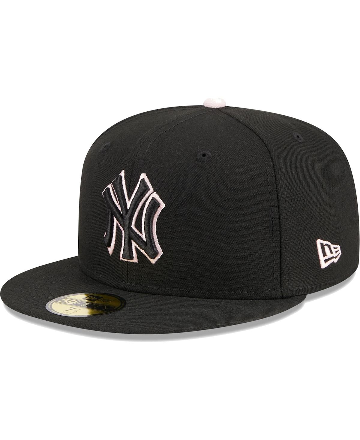 Men's New Era Black York Yankees Pastel Undervisor 59FIFTY Fitted Hat