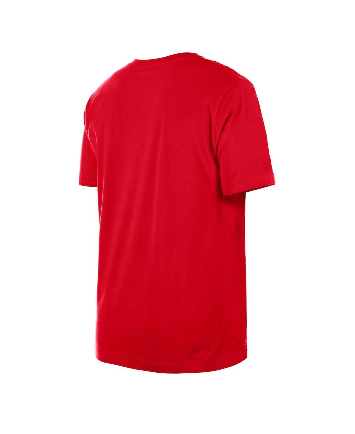 Shop New Era Men's  Scarlet San Francisco 49ers Team Logo T-shirt