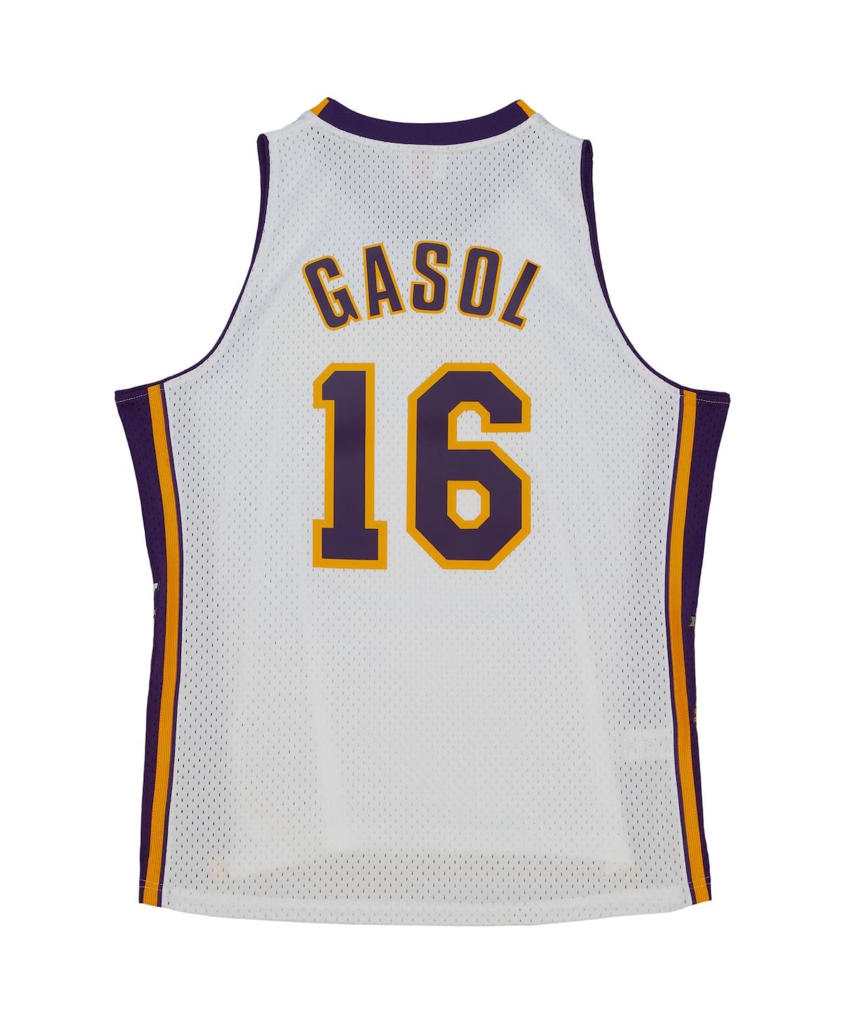 Men's and Women's Mitchell & Ness Pau GasolLos Angeles Lakers Hall of Fame Class of 2023 Throwback Swingman Jersey - White