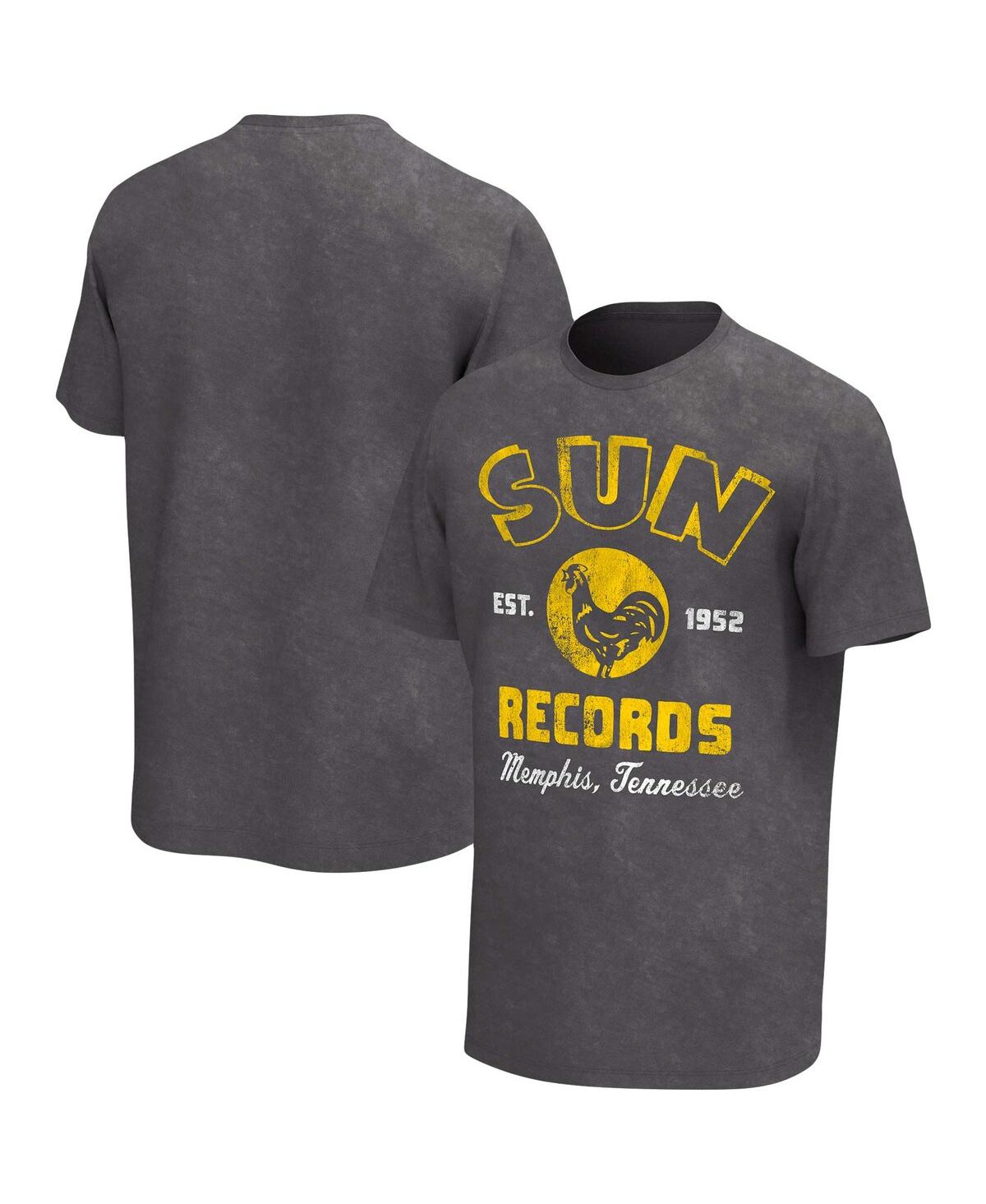 Philcos Men's Black Sun Records Washed Graphic T-shirt