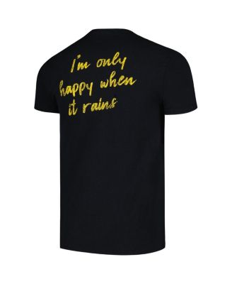 Men's Black Garbage I'm Only Happy When It Rains Graphic T-shirt