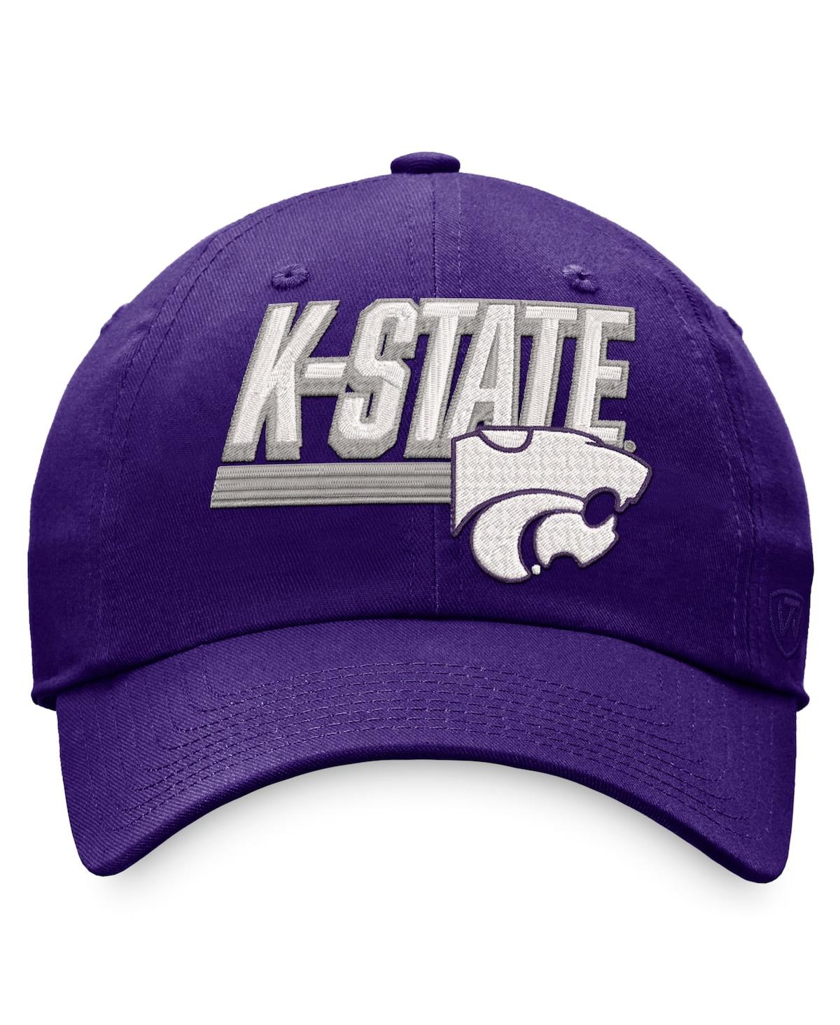 Top Of The World Purple Kansas State Wildcats Slice Adjustable Hat In Purple