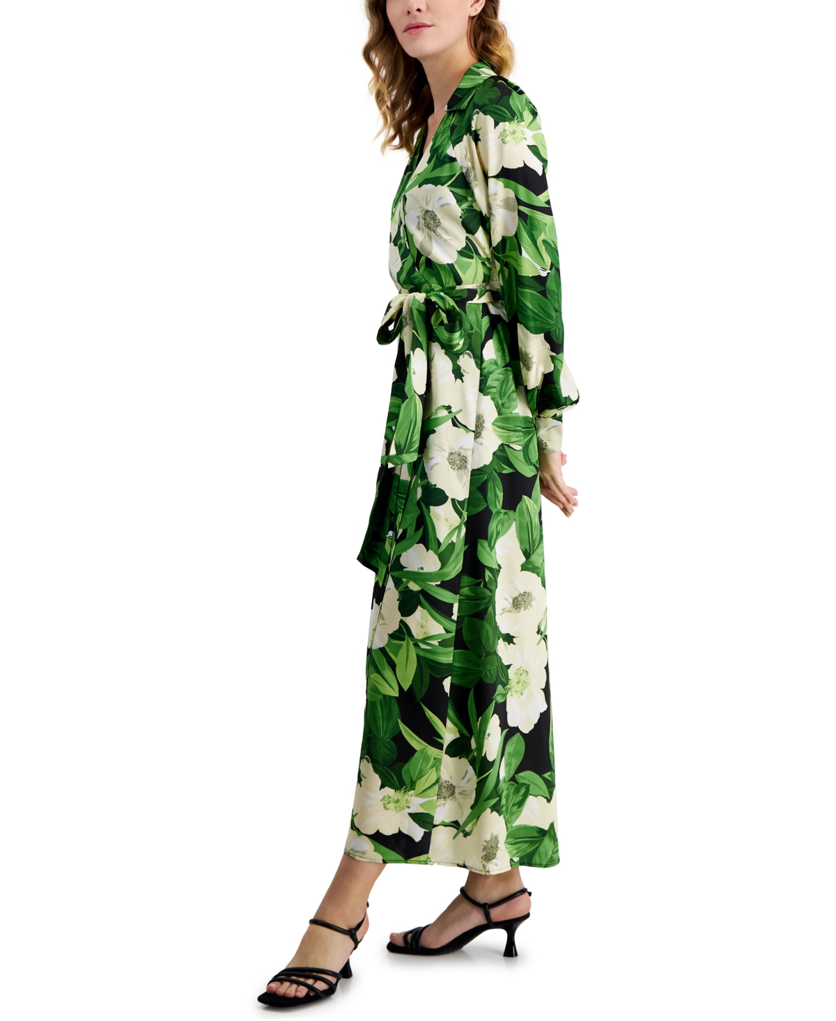knee length dresses for ladies Three-Quarter Sleeve Midi Dress