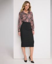 Macys long hot sale black skirt