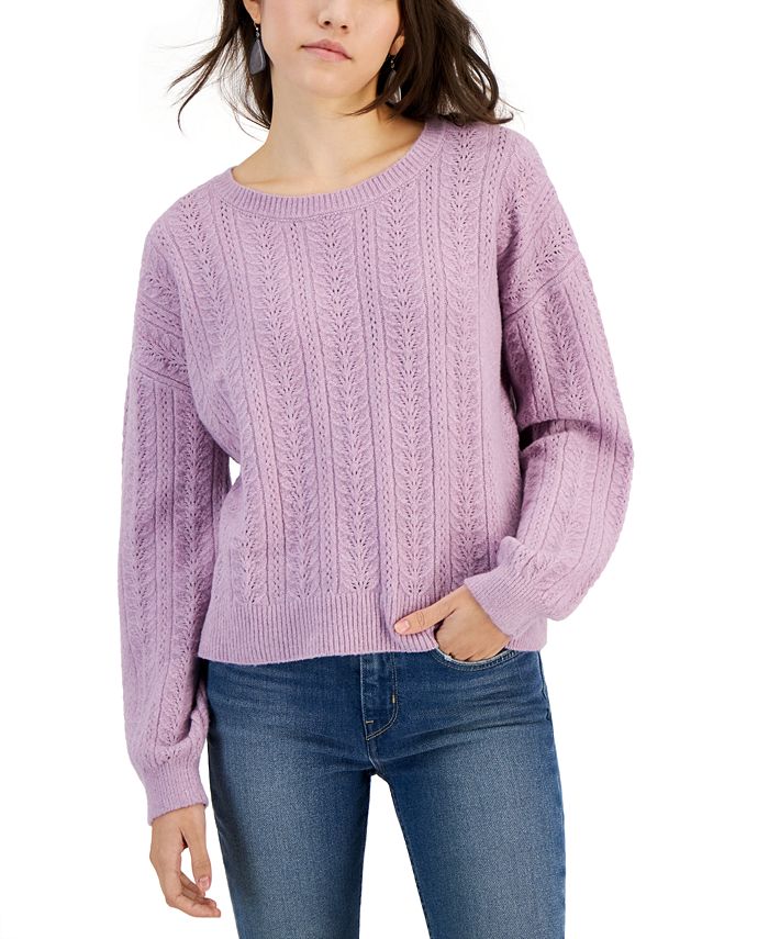 Absolutely Stripe Pointelle Knit Sweater (Extended Sizes Available) at Dry  Goods