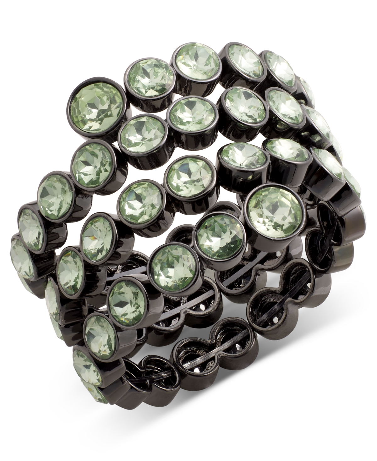 Inc International Concepts Crystal Layered Bracelet, Created For Macy's In Green