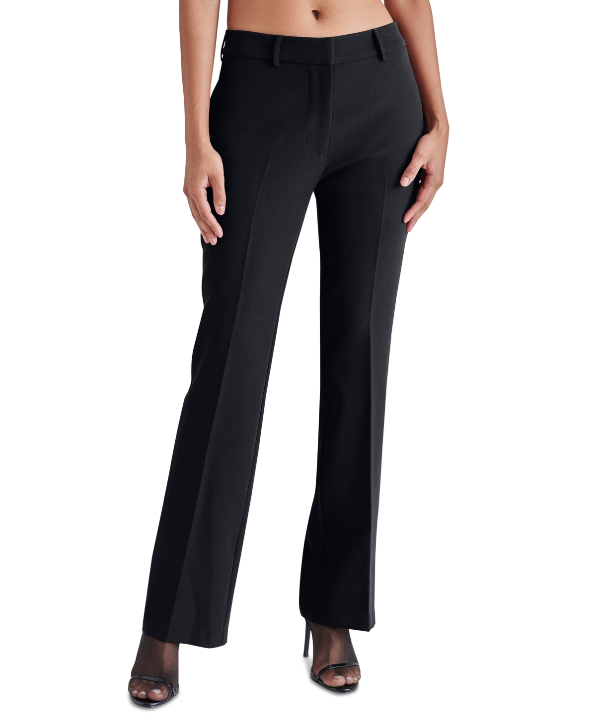 Steve Madden Women's Waverly Mid Rise Ankle-length Trousers In Black