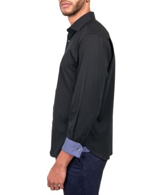 Men's Solid Herringbone Shirt