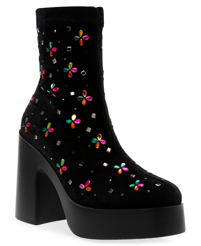 Betsey johnson velvet boots shop