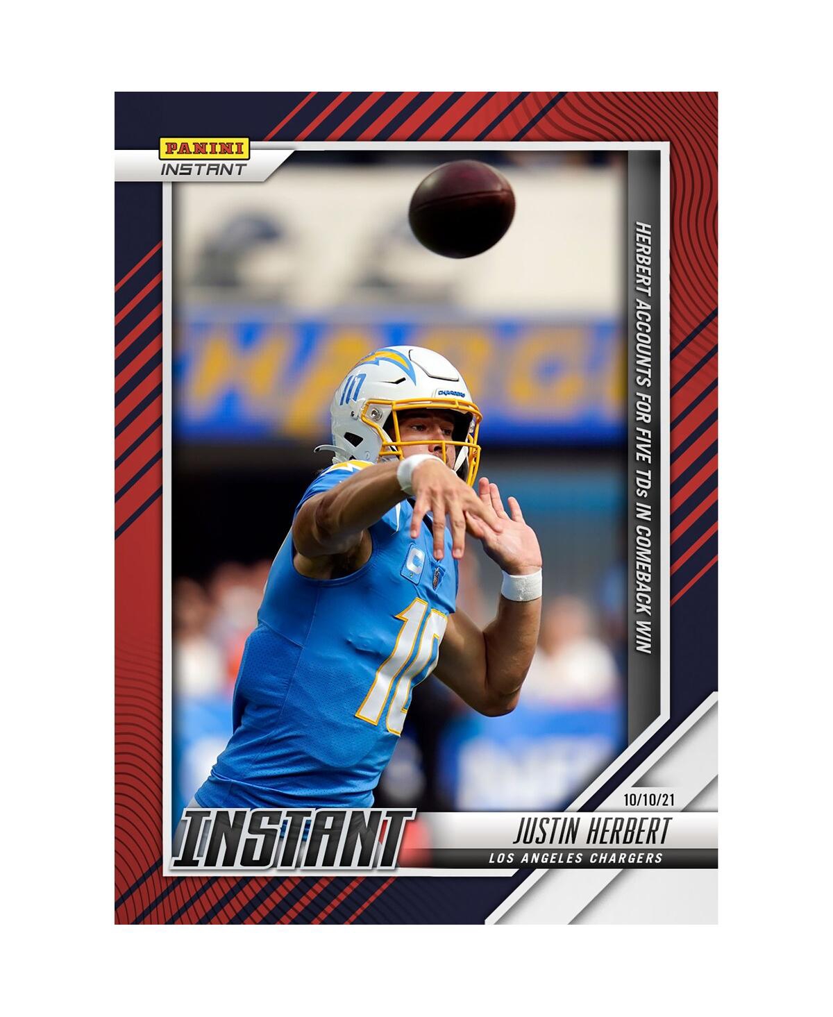 Panini America Kids' Justin Herbert Los Angeles Chargers Parallel  Instant Nfl Week 5 400+ Yards And 5 Touc In Multi