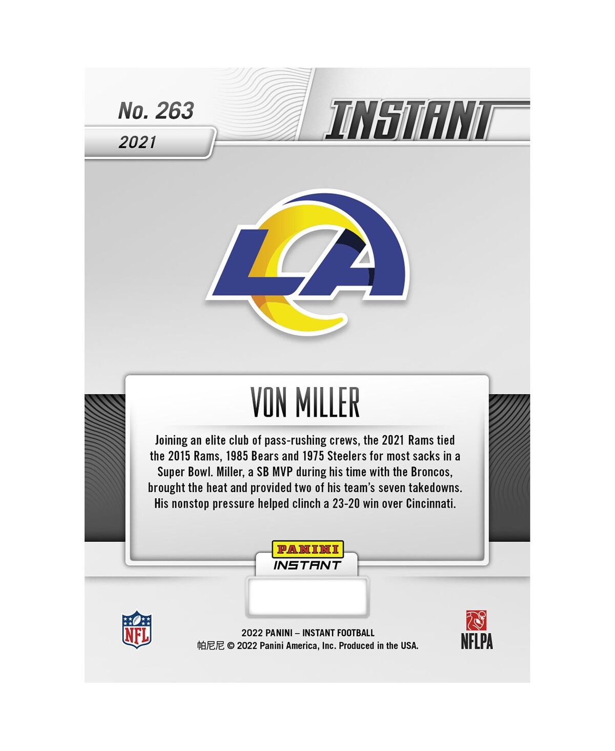 Shop Panini America Von Miller Los Angeles Rams Parallel  Instant Super Bowl Lvi Miller Helps Lead Rams To In Multi