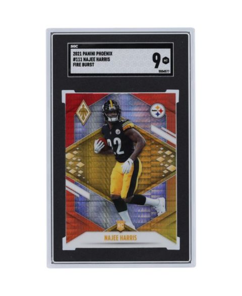 Детские фигурки Panini America Najee Harris Pittsburgh Steelers 2021 Phoenix Fire Burst #111 SGC Graded 9 Rookie Card, Ages 14+