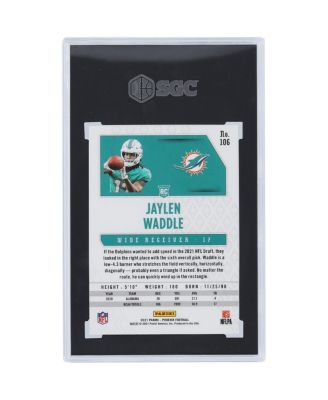 Jaylen Waddle Miami Dolphins 2021 Phoenix Fire Burst #106 SGC Authenticated 9.5 Rookie Card
