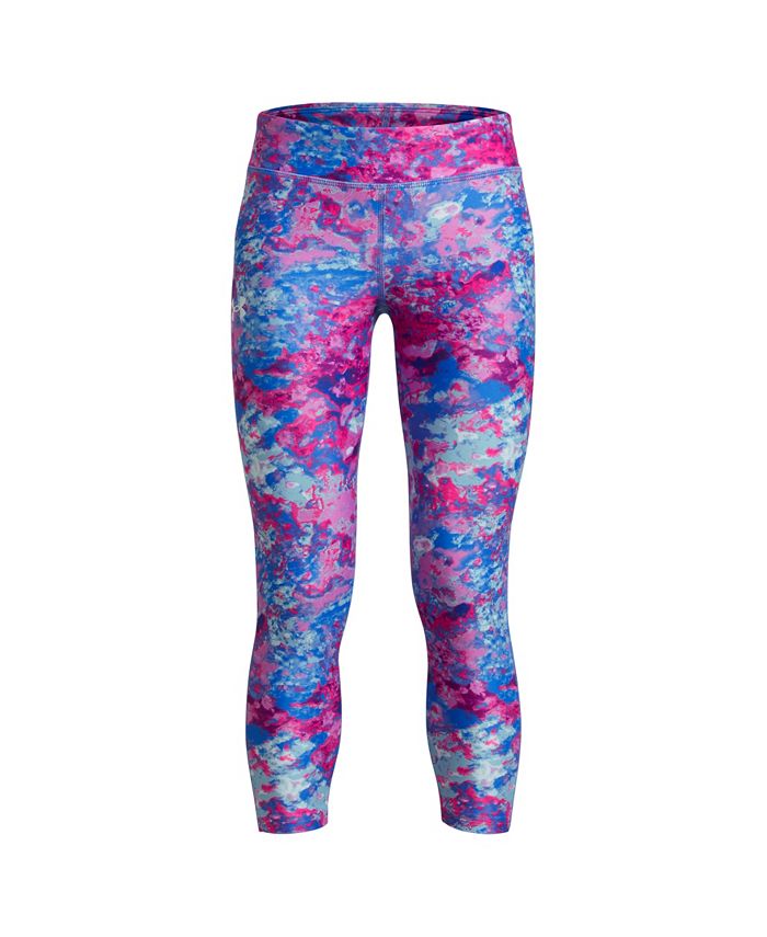 Under Armour Big Girls Armour Printed Ankle Crop Leggings - Macy's