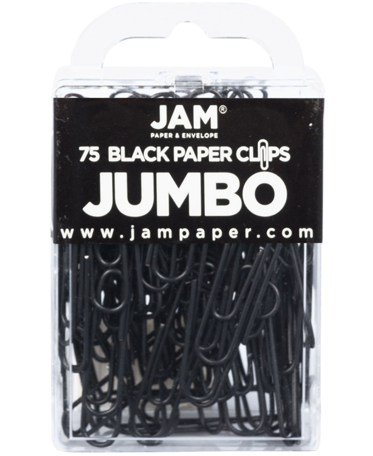 Jam Paper Colorful Jumbo Paper Clips In Black