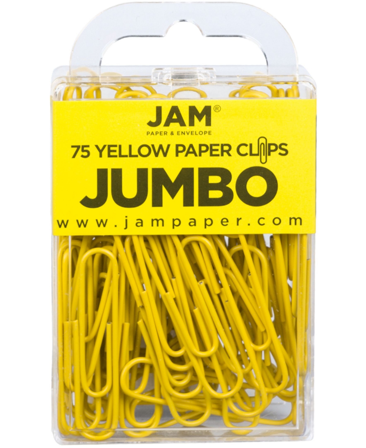 Jam Paper Colorful Jumbo Paper Clips In Yellow