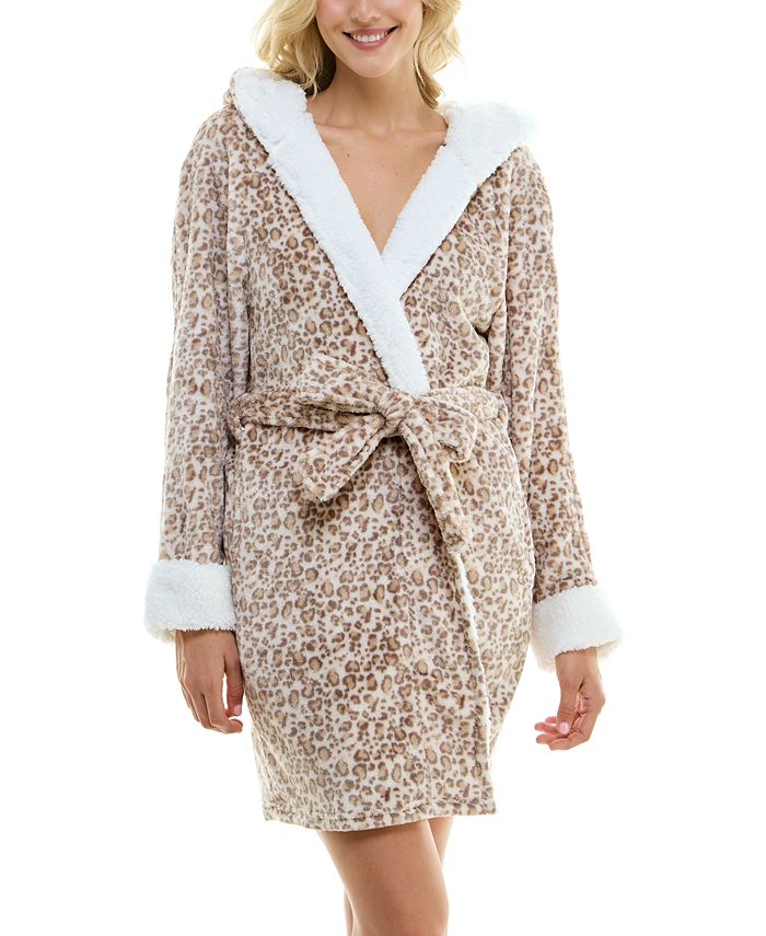 Roudelain Women's Deluxe Touch LeopardPrint Robe Macy's