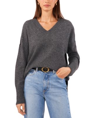 Vince Camuto - Women's Colorblocked Drop-Shoulder Sweater