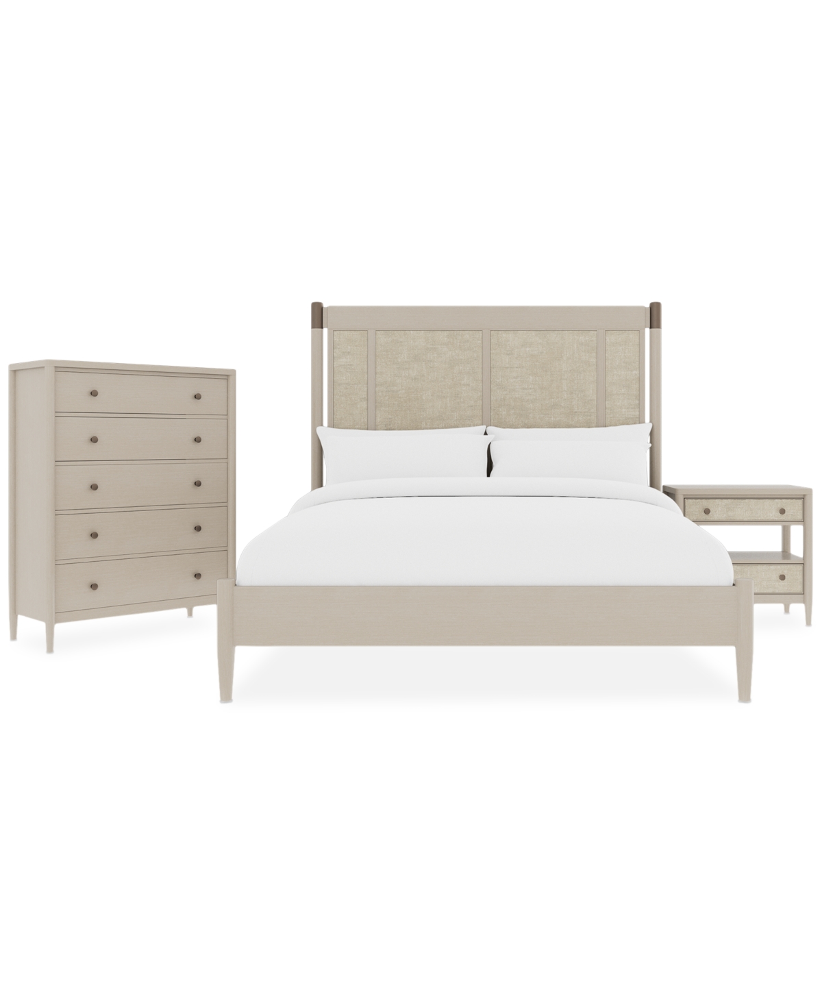 Macy's Laguna 2 Drawer Nightstand In Drift