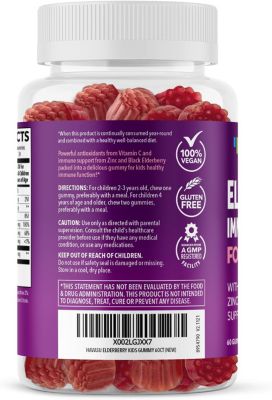 Elderberry Gummies for Kids, Immune System Supplement, 60ct