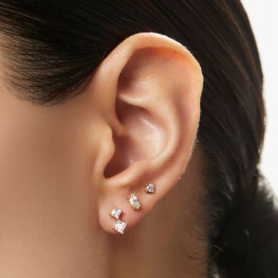  Stud Earrings Set - Val White