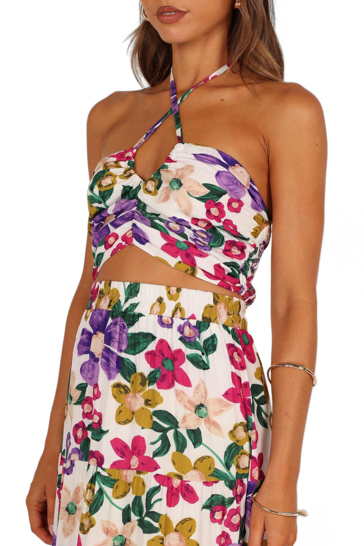Женские топы Petal and Pup Kari Halter Top Set, цвет: С принтом — фото 3