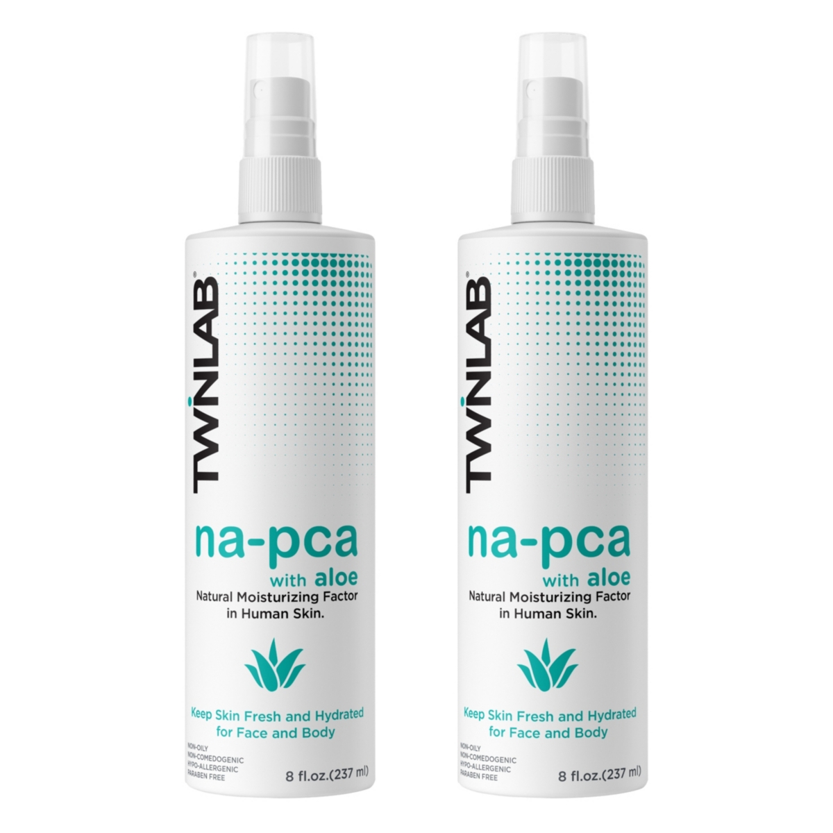 Na-Pca Spray with Aloe Vera - Hydrate Older Skin - Eucalyptus Oil Body Mist for Women & Men to Support Skin Hydration - 8 fl oz (Pack of 2) -