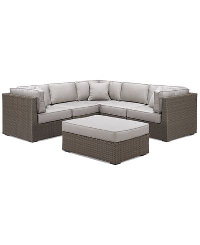 South Harbor Outdoor 6-Pc. Modular Seating Set (3 Corner ...