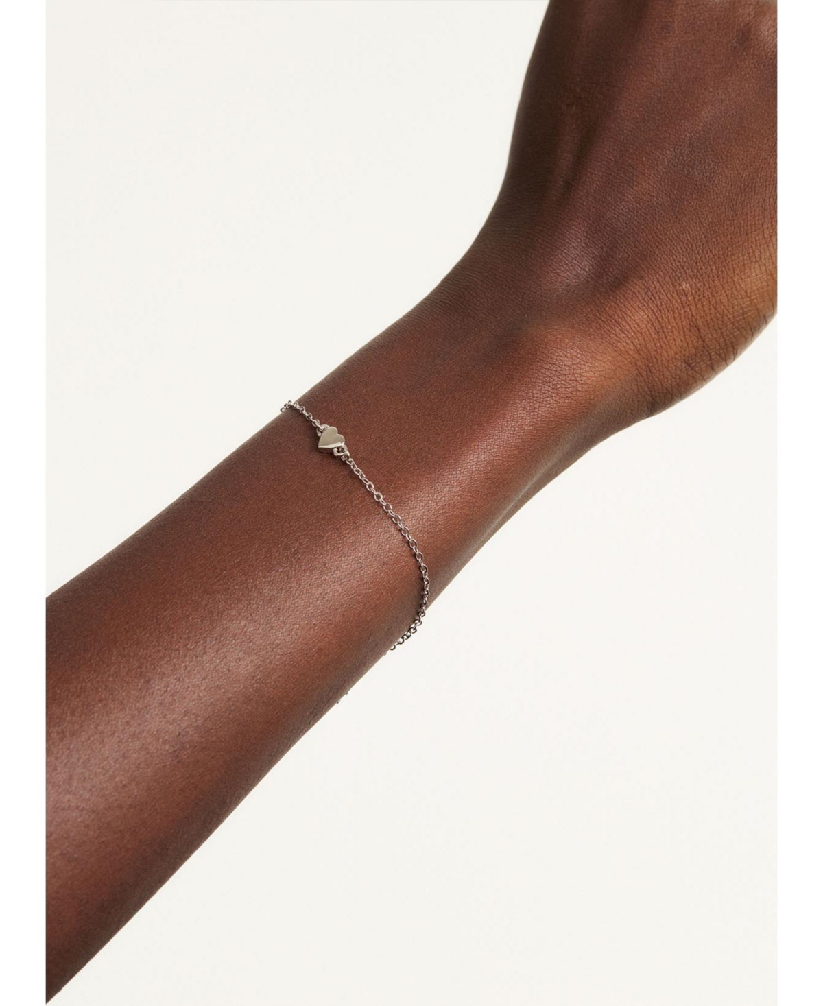 Harsaa: Tiny Heart Adjustable Bracelet For Women - Rose gold