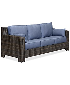 Viewport Wicker Outdoor Sofa with Sunbrella® Cushions, Created for Macy's