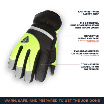 Men's Warm Lined Fiberfill Freezer Edge Insulated Gloves