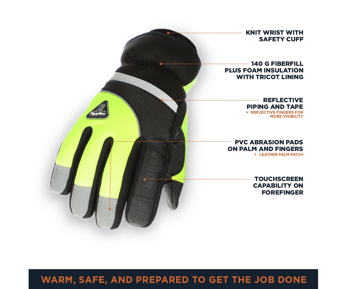 RefrigiWear Men's Warm Lined Fiberfill Freezer Edge Insulated Gloves