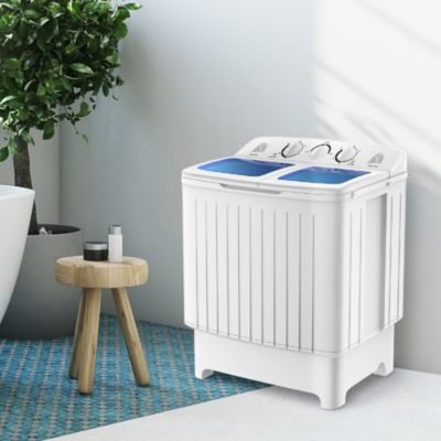 Portable Mini Compact Twin Tub 17.6lb Washing Machine