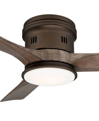 54" Modern Light LED Remote Control Hugger Low Profile Indoor Outdoor Ceiling Fan