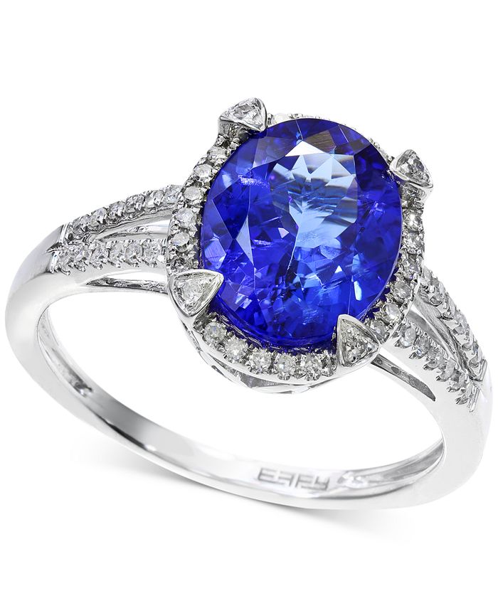 EFFY Collection - Tanzanite (2-5/8 ct. t.w.) and Diamond (1/4 ct. t.w.) Ring in 14k White Gold