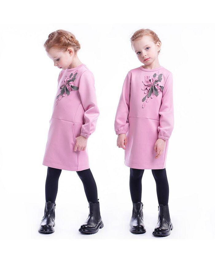IMOGA Collection Little Girls MELODY FW23 TULIP DOUBLE KNIT DRESS - Macy's