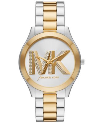 Women's Slim Runway Three-Hand Two-Tone Stainless Steel Watch 42mm