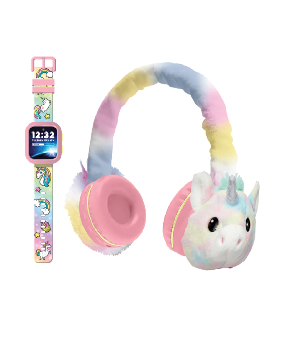 Playzoom Kids' V3 Girls Pink Silicone Smartwatch 42mm Gift Set