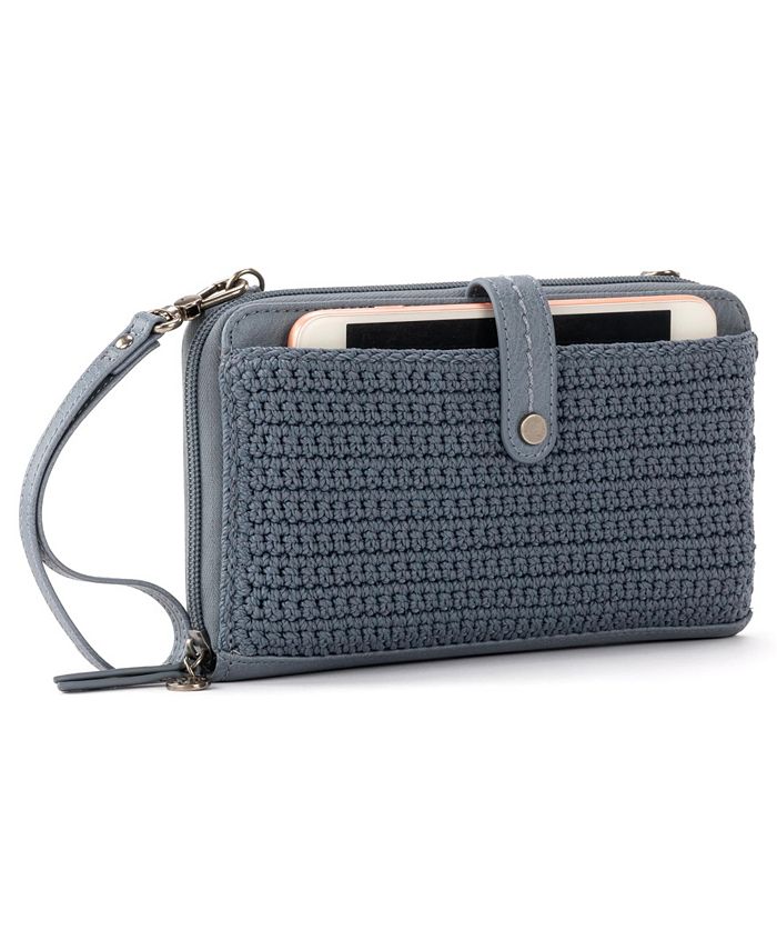 The Sak Iris Crochet Leather Smartphone Convertible Crossbody Wallet