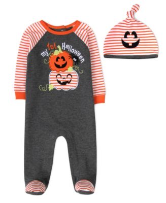 Baby Essentials Baby Boys Halloween Footed Coverall and Hat Set - Macy's