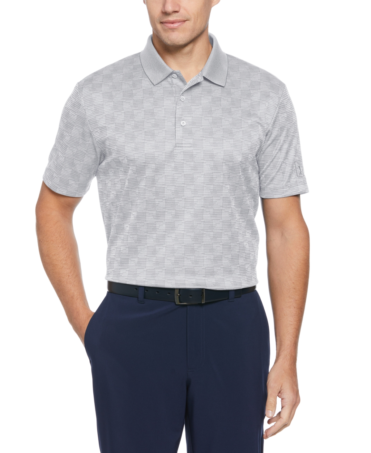 Men's Big & Tall Energy Jacquard Short-Sleeve Golf Polo Shirt - Tradewinds