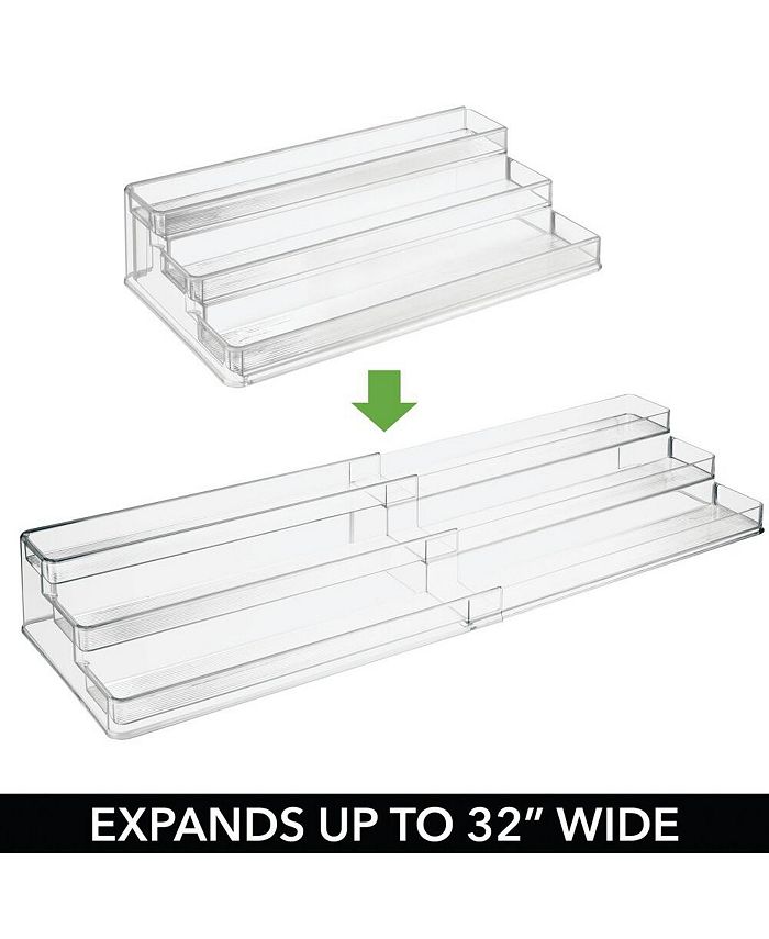 mDesign Plastic Shelf Adjustable & Expandable Spice Rack Organizer