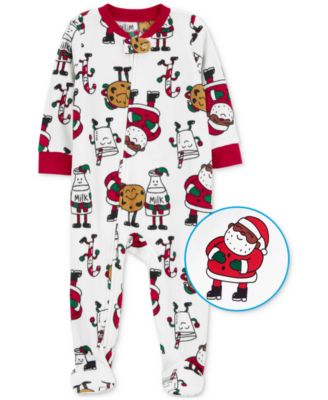 Carter's - Toddler Printed Santa Cookies Fleece Footie Pajamas