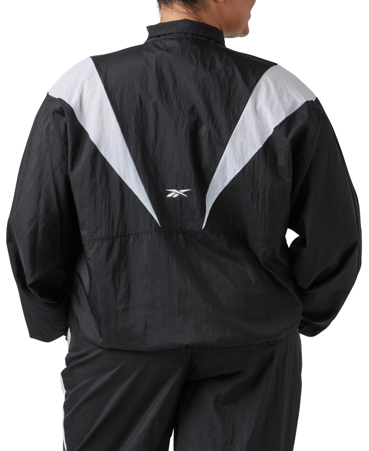 Reebok Plus Size Zip-Front Long-Sleeve Colorblocked Jacket