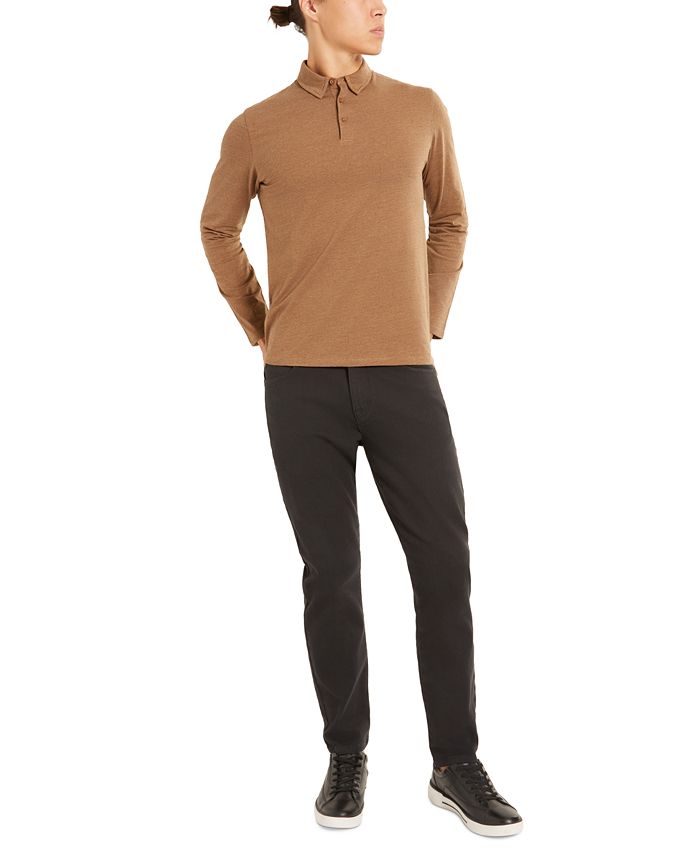 Kenneth Cole Men's Classic Fit Performance Stretch Long Sleeve Polo ...