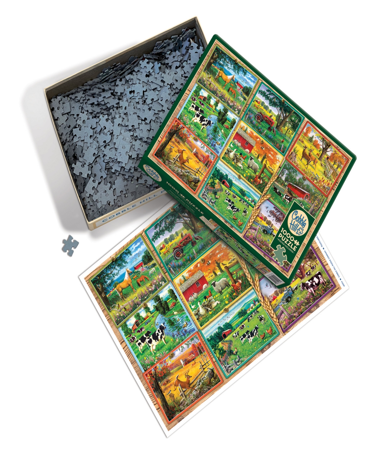 Shop Cobble Hill - Postcards From The Farm Puzzle In Multi