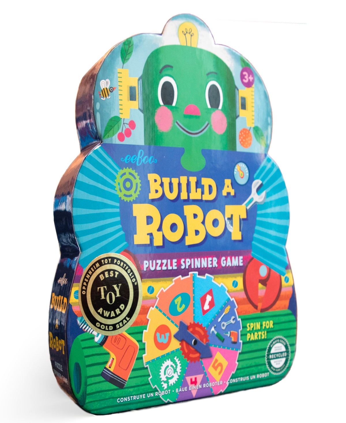 Eeboo Kids' Build A Robot Spinner Game In Multi