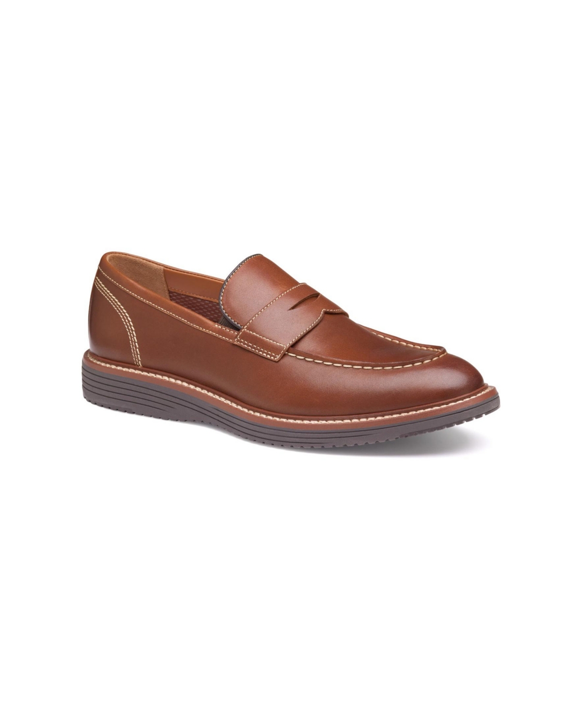 Johnston & Murphy Men's Upton Leather Penny Loafers In Tan Full Grain Leather